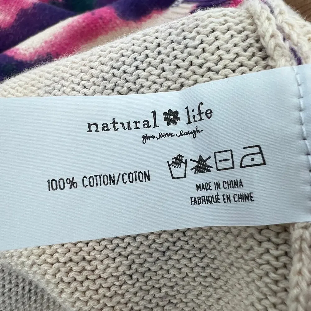 Natural Life Taylor Oversized Sweater in Sunrise Tie Dye Womens L/XL Multicolor - Picture 6 of 9
